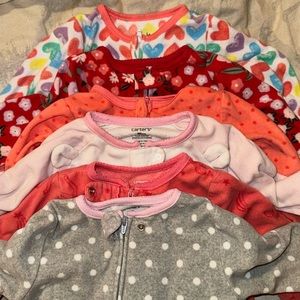 Fleece footie pajamas bundle